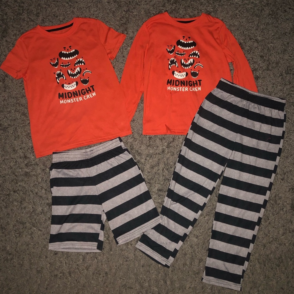 Cat & Jack Halloween Monster 4 Piece Pajama Set, Size M (8)